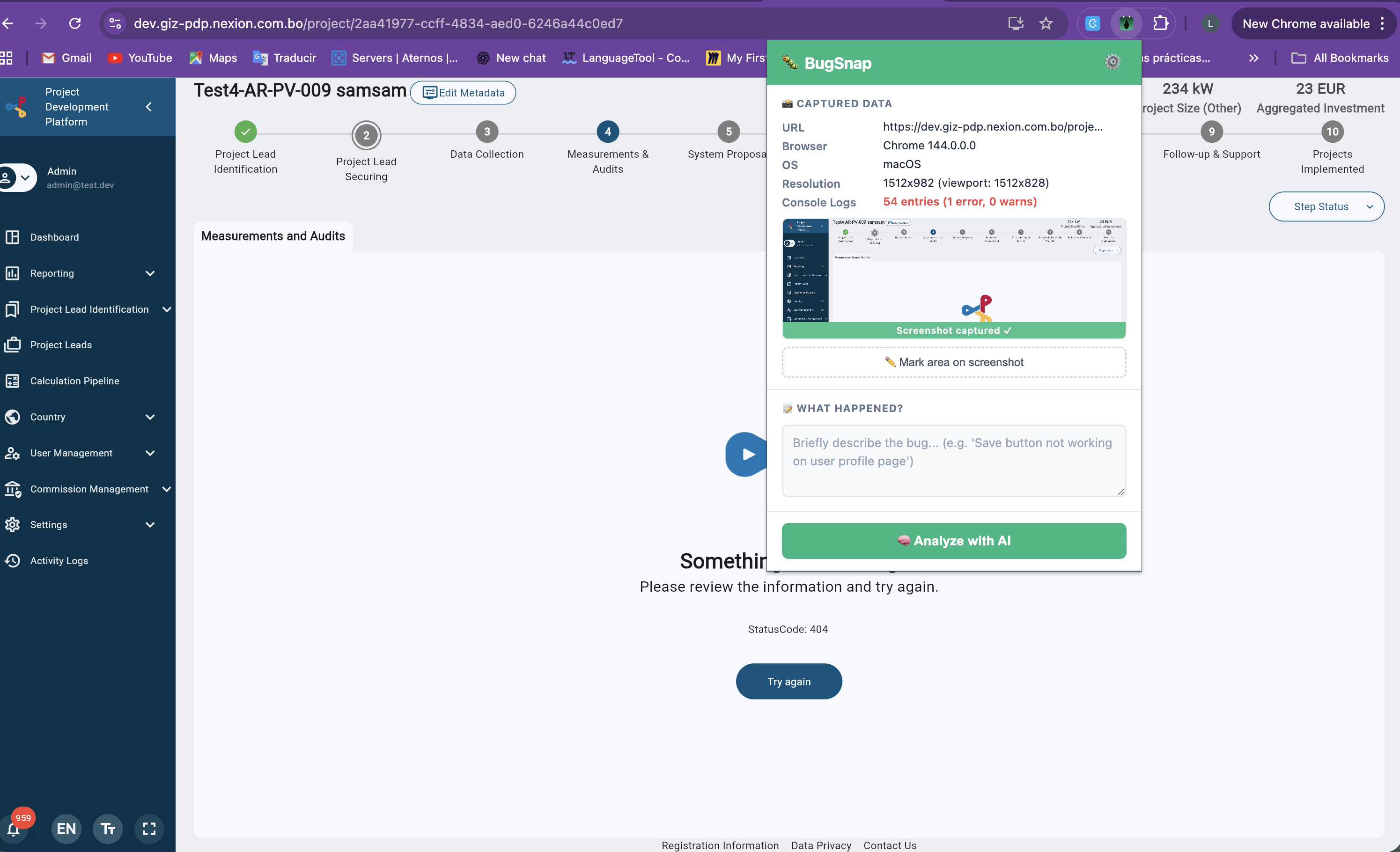 BugSnap — One click. Full bug report. Zero typing.